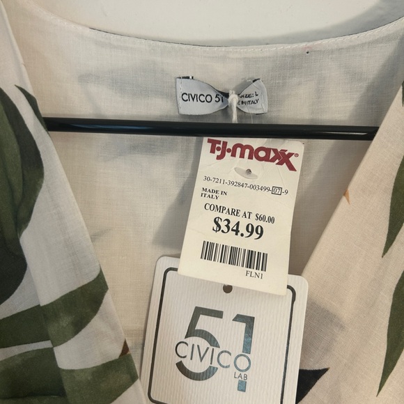 Tropical Leaf Print Dress - Picture 5 of 7